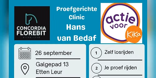 Proefgerichte Clinic Hans van Bedaf voor Kika — Uitgaan in Brabant