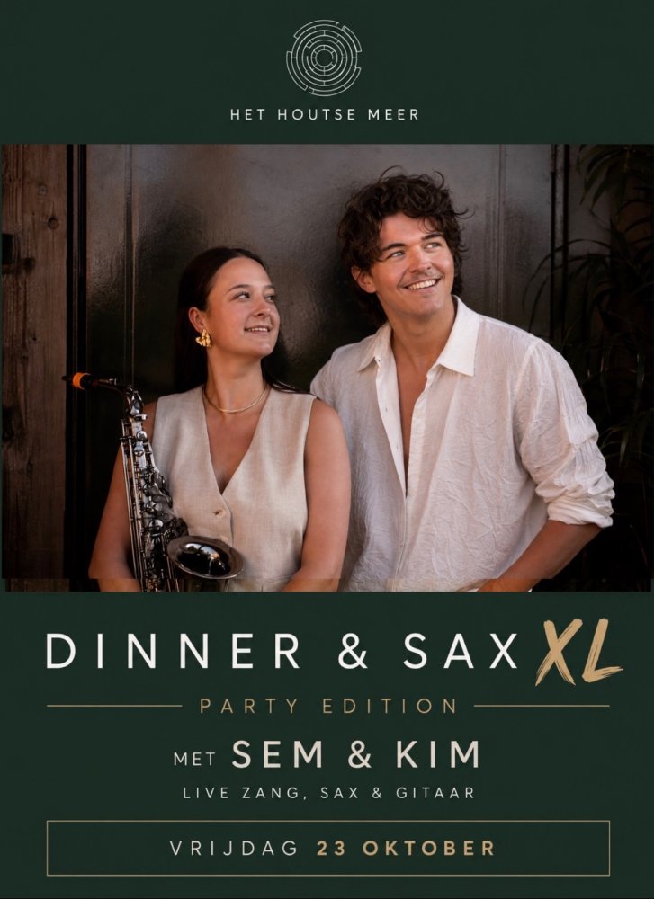Dinner & Sax XL Party Edition met Sem & Kim in Brabant