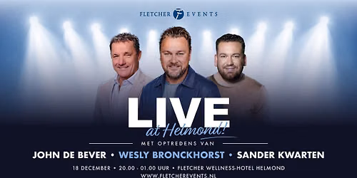 Live At Helmond | Wesly Bronkhorst, John de Bever en Sander Kwarten in Brabant